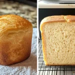 Golden loaf of perfect gluten-free bread sliced in a cozy kitchen setting