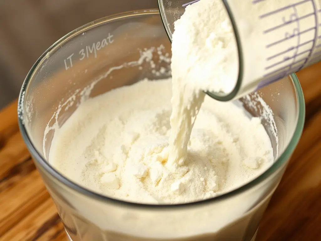 Adding yeast to the gluten-free bread mix