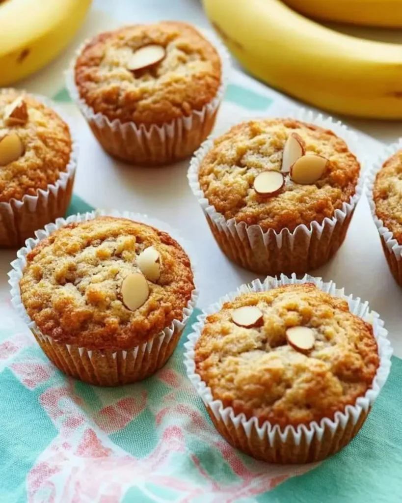 Almond flour banana muffins cooling before serving