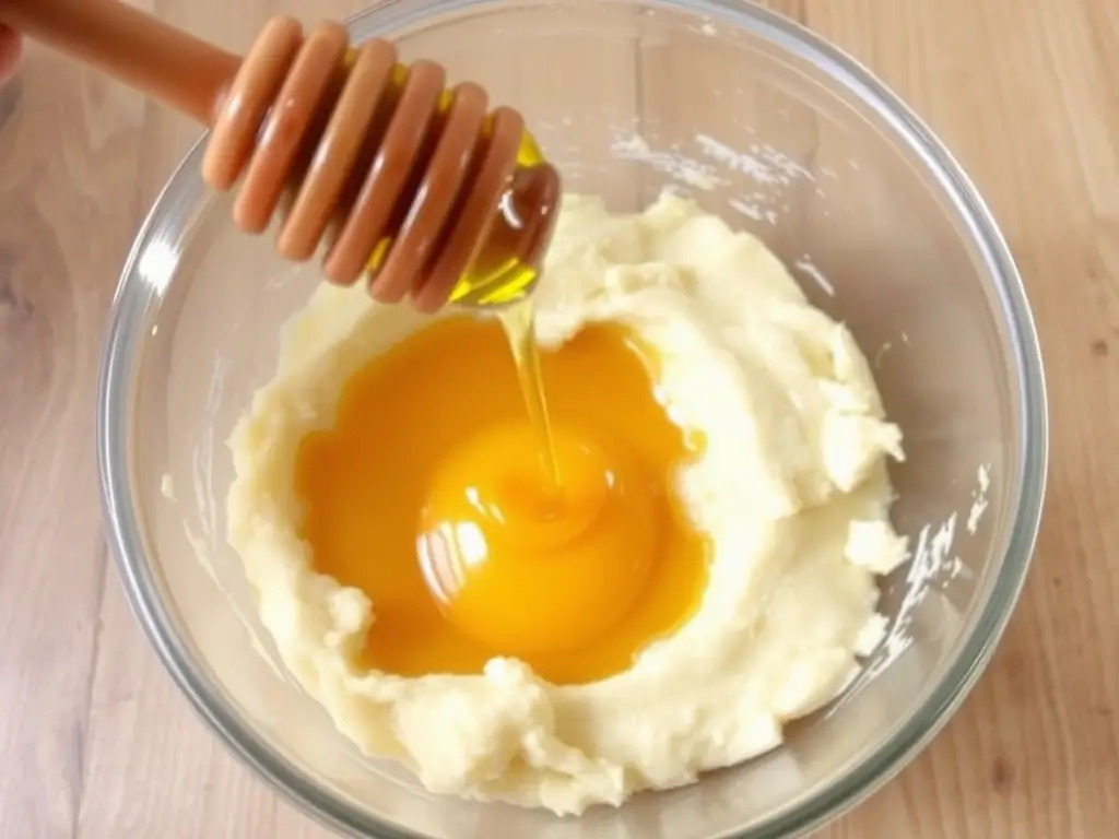 Mixing wet ingredients for almond flour banana muffins