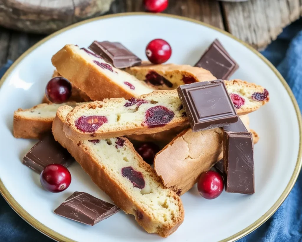 Gluten-free cranberry almond biscotti with almonds and cranberries
